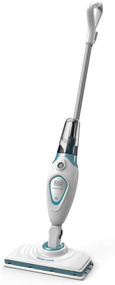 BLACK+DECKER - Steam Mop with Microfibre Pad - Floor Cleaner 1600W - Multi-Surface - Heating Time 20 sec - Swivel Head 180° - Tank 350ml - Perfect Cleaning - FSM1605-QS