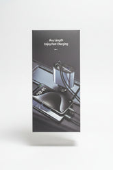 4-in-1 Retractable Fast Car Charger | 800mm Heavy-Duty Cable & LED Voltage Monitor