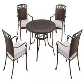 Wilshire Heights 5-Piece Outdoor Dining Set – Dark Brown (Box 1 of 2)