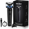 Sejoy Men's Electric Shaver, 3D Head Electric Razor Cordless Rechargeable Face Beard Trimmer, LCD Indicator