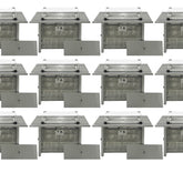 43 in. Gray Rectangular Wicker Fire Pit Table with Glass Wind Guard