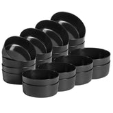 Home Decorators Collection Trenblay Melamine Dinner Bowls in Charcoal Black (Set of 6)