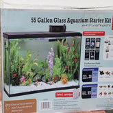 55 Gallon AQUA Glass Aquarium Starter kit