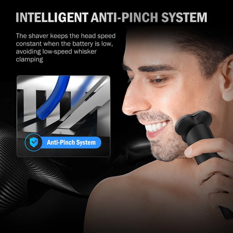 Sejoy Men's Electric Shaver, 3D Head Electric Razor Cordless Rechargeable Face Beard Trimmer, LCD Indicator