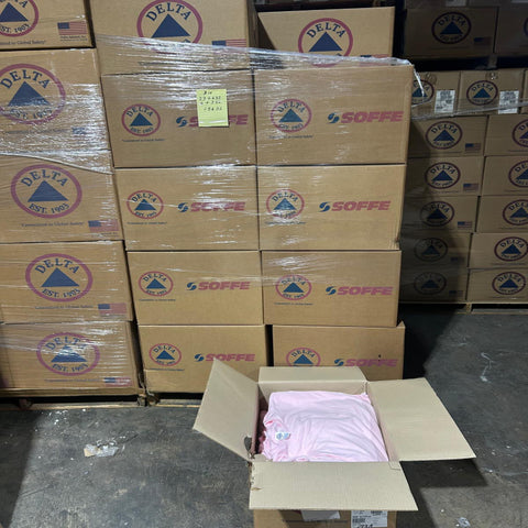 Wholesale Bulk Lot: Delta 100% Cotton Premium T-Shirts (129k+ Total Pieces Available)