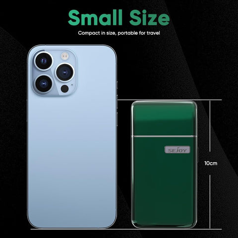 Sejoy Portable Electric Razor for Men with Toothed & Mesh Blades, Magnetic Adsorption Head, Dynamic Ribbon LED, IPX7, Mini Electric Foil Shaver for Men