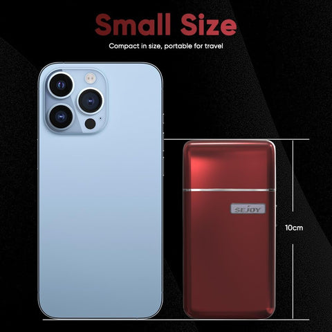 Sejoy Portable Electric Razor for Men with Toothed & Mesh Blades, Magnetic Adsorption Head, Dynamic Ribbon LED, IPX7, Mini Electric Foil Shaver for Men