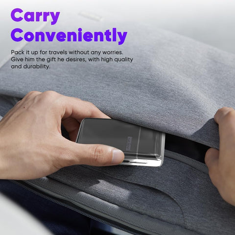 Sejoy Portable Electric Razor for Men with Toothed & Mesh Blades, Magnetic Adsorption Head, Dynamic Ribbon LED, IPX7, Mini Electric Foil Shaver for Men