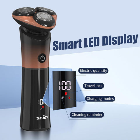 Sejoy Electric Shavers for Men Electric Razors Rechargeable Magnetic Head With Quick Release Blade Self-Sharpening Long Life