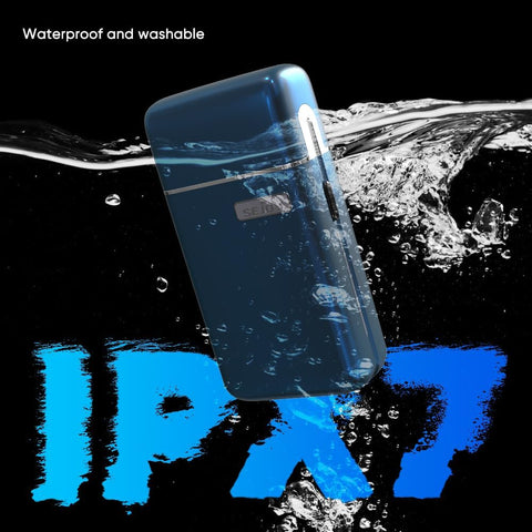 Sejoy Portable Electric Razor for Men with Toothed & Mesh Blades, Magnetic Adsorption Head, Dynamic Ribbon LED, IPX7, Mini Electric Foil Shaver for Men