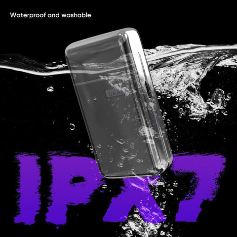 Sejoy Portable Electric Razor for Men with Toothed & Mesh Blades, Magnetic Adsorption Head, Dynamic Ribbon LED, IPX7, Mini Electric Foil Shaver for Men