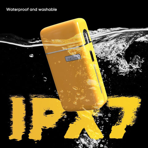 Sejoy Portable Electric Razor for Men with Toothed & Mesh Blades, Magnetic Adsorption Head, Dynamic Ribbon LED, IPX7, Mini Electric Foil Shaver for Men