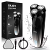 Sejoy 3D Electric Shaver for Men, Wet/Dry Waterproof Razor with Pop-Up Trimmer, USB Fast Charge, Black