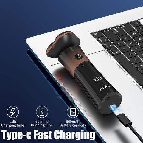 Sejoy Electric Shavers for Men Electric Razors Rechargeable Magnetic Head With Quick Release Blade Self-Sharpening Long Life