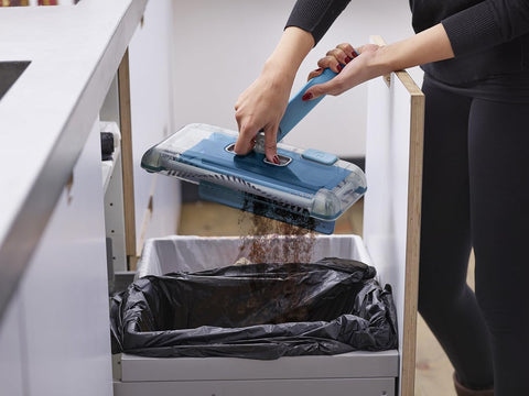 BLACK+DECKER PSA115B-QW Cordless Motorised Sweeper with Swivel Head, 30 Minutes Battery Life and 10-Hour Charge on Base, 300 ml, 3.6 V