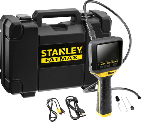 Stanley Fmht0-77421 FatMax Range Inspection Camera - Waterproof IP67 - X3 Zoom - SD Card Slot - Large 3.5" LCD Color Screen - Rotation Screen