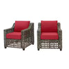 Briar Ridge Brown Wicker Outdoor Patio Deep Seating Lounge Chair (2-Pack)