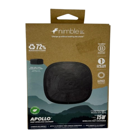 Nimble Apollo 15W Fast Wireless Charger- Black NEW FAST SAME DAY