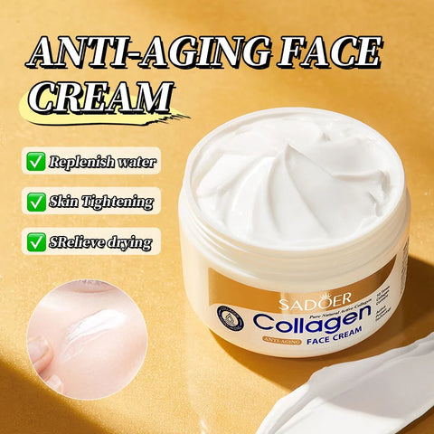 SADOER Collagen Face Cream Anti-Aging Moisturizing Firming Facial Cream 100g