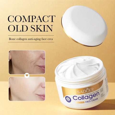 SADOER Collagen Face Cream Anti-Aging Moisturizing Firming Facial Cream 100g