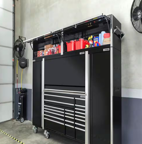 63.5 in. W Professional Duty Workbench Top Locker in Black (2-Pack)