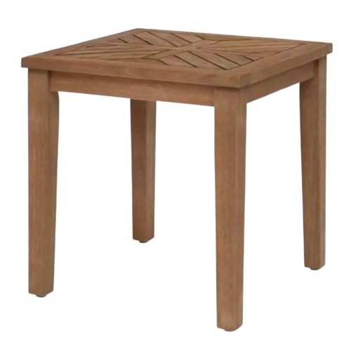 Hampton Bay 21.65 in. Woodford Eucalyptus Wood Outdoor Side Table