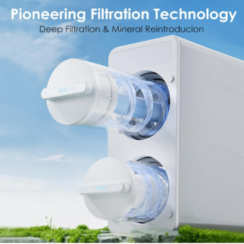 Reverse Osmosis System, 600 gallons, 7-Stage tankless Drinking Water Purifier, 0.0001 Micron Filtration