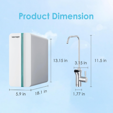 Reverse Osmosis System, 600 gallons, 7-Stage tankless Drinking Water Purifier, 0.0001 Micron Filtration