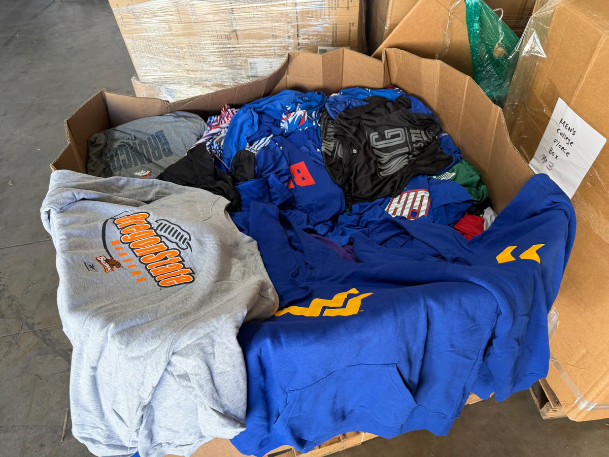 Lot of Premium Mixed Collegiate Apparel & Branded Winter Outerwear – Assorted Hoodies, Fleece, and Jackets