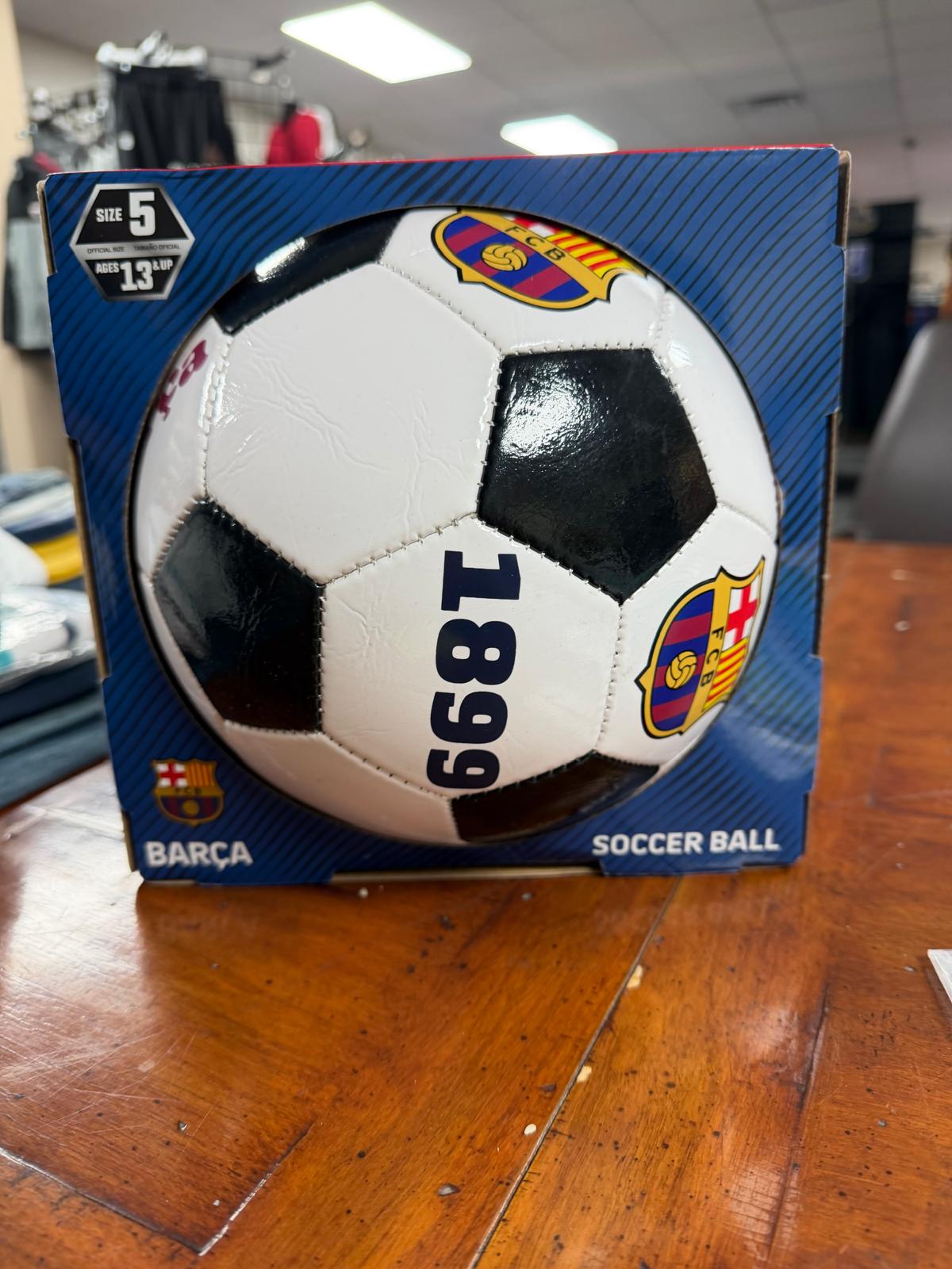 Premium Quality FC Barcelona Official Size 5 Soccer Ball - Retail Boxed