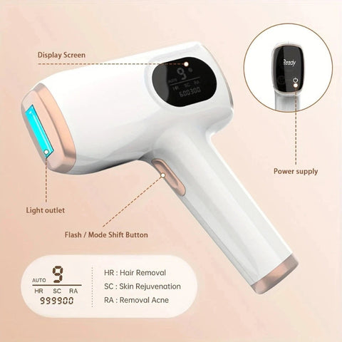 Sarlisi IPL Laser Hair Removal Device – 999,900 Flashes 9 Modes for Women & Men!