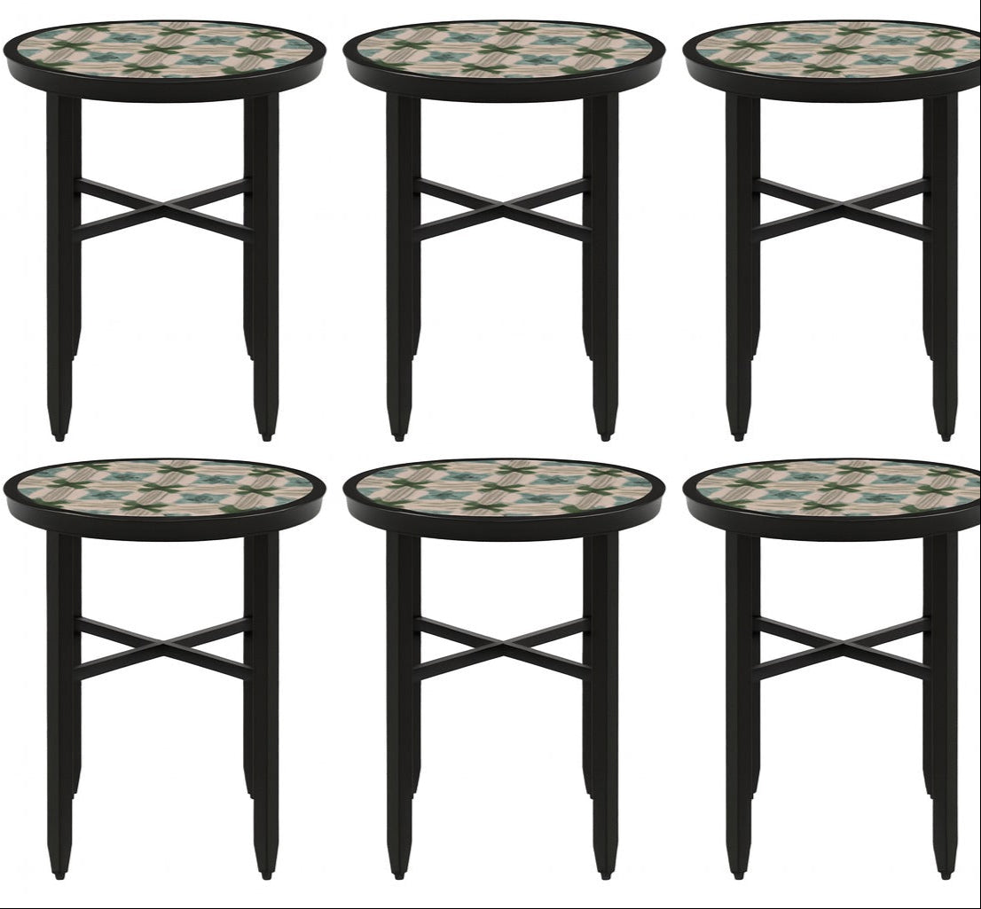 Hampton Bay Ellington Round Steel Outdoor Bistro Table