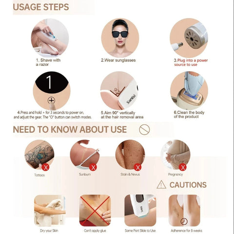 Sarlisi IPL Laser Hair Removal Device – 999,900 Flashes 9 Modes for Women & Men!