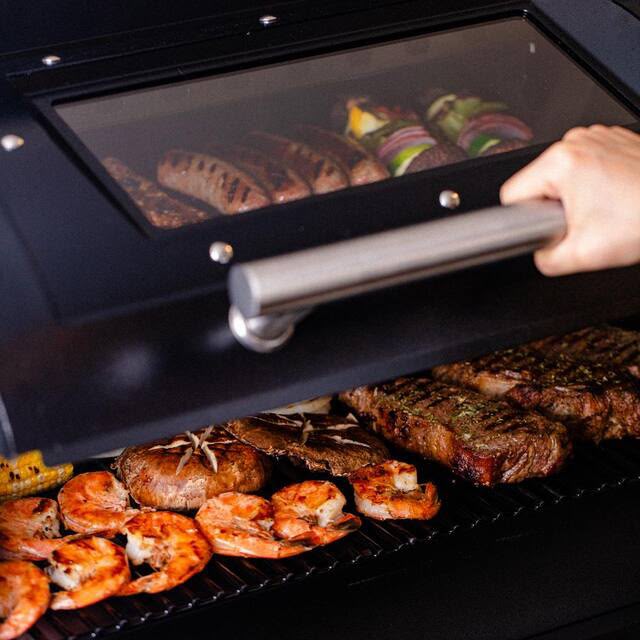 ASMOKE Skylights Wood Pellet Grill Smoker AS700P
