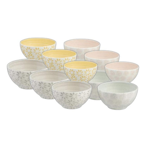 Home Decorators Collection Leyla 4-Piece Hand-Decorated Mix & Match Bowl Set (Service for 4)