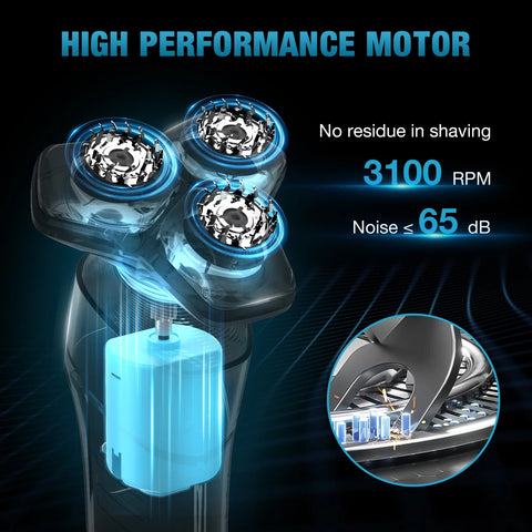 Sejoy Knight Electric Shaver Set - 5-in-1 Grooming Kit for Men, High-Speed Motor, Self-Sharpening Blades, Waterproof, USB Charging