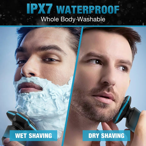 Sejoy Knight Electric Shaver Set - 5-in-1 Grooming Kit for Men, High-Speed Motor, Self-Sharpening Blades, Waterproof, USB Charging
