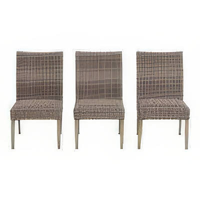 Hampton Bay Stationary Wicker Dining Chairs – 3-Pack, Light Brown, Padded Seat
