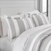 Home Decorators Collection Arden 3-Piece White and Gray Textured Stripe Full/Queen & King Comforter Set