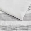 Home Decorators Collection Arden 3-Piece White and Gray Textured Stripe Full/Queen & King Comforter Set