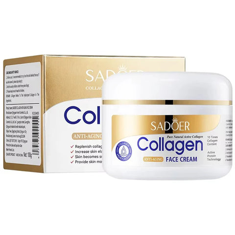 SADOER Collagen Face Cream Anti-Aging Moisturizing Firming Facial Cream 100g