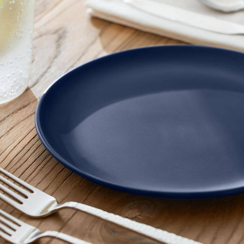 StyleWell Taryn Melamine Salad Plates in Matte Midnight Blue (Set of 6)