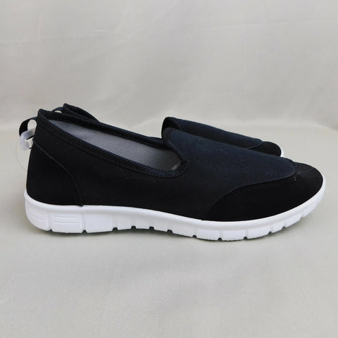 Bobbie Brooks Stretch Slip-On Athletic Shoes - Size 8, Black #2116