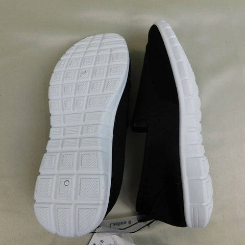 Bobbie Brooks Stretch Slip-On Athletic Shoes - Size 8, Black #2116
